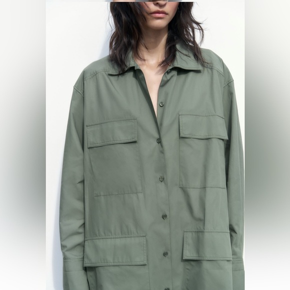 ✨SALE✨ ZARA MULTI-POSITIONAL SHIRTDRESS ✨SALE✨ - Picture 5 of 16